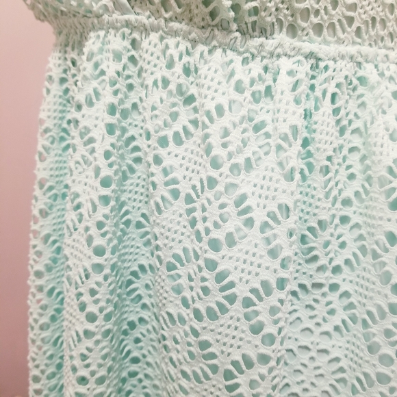Express Lace Mint Green Babydoll Dress, Size S - Picture 11 of 12